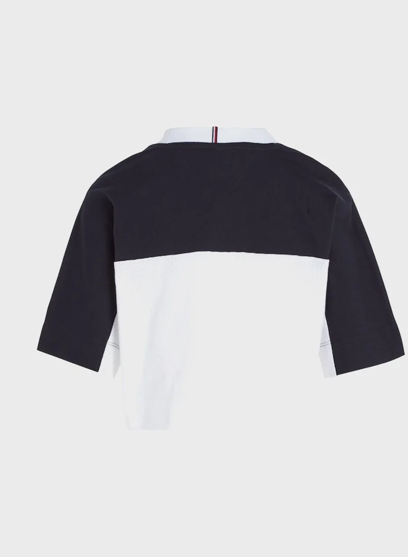 TOMMY HILFIGER Kids Text V Neck T-Shirt