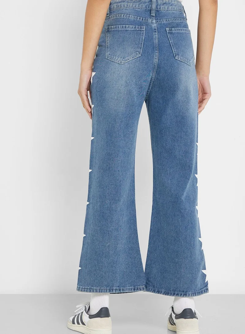 Ginger Star Panel Straight Fit Jeans