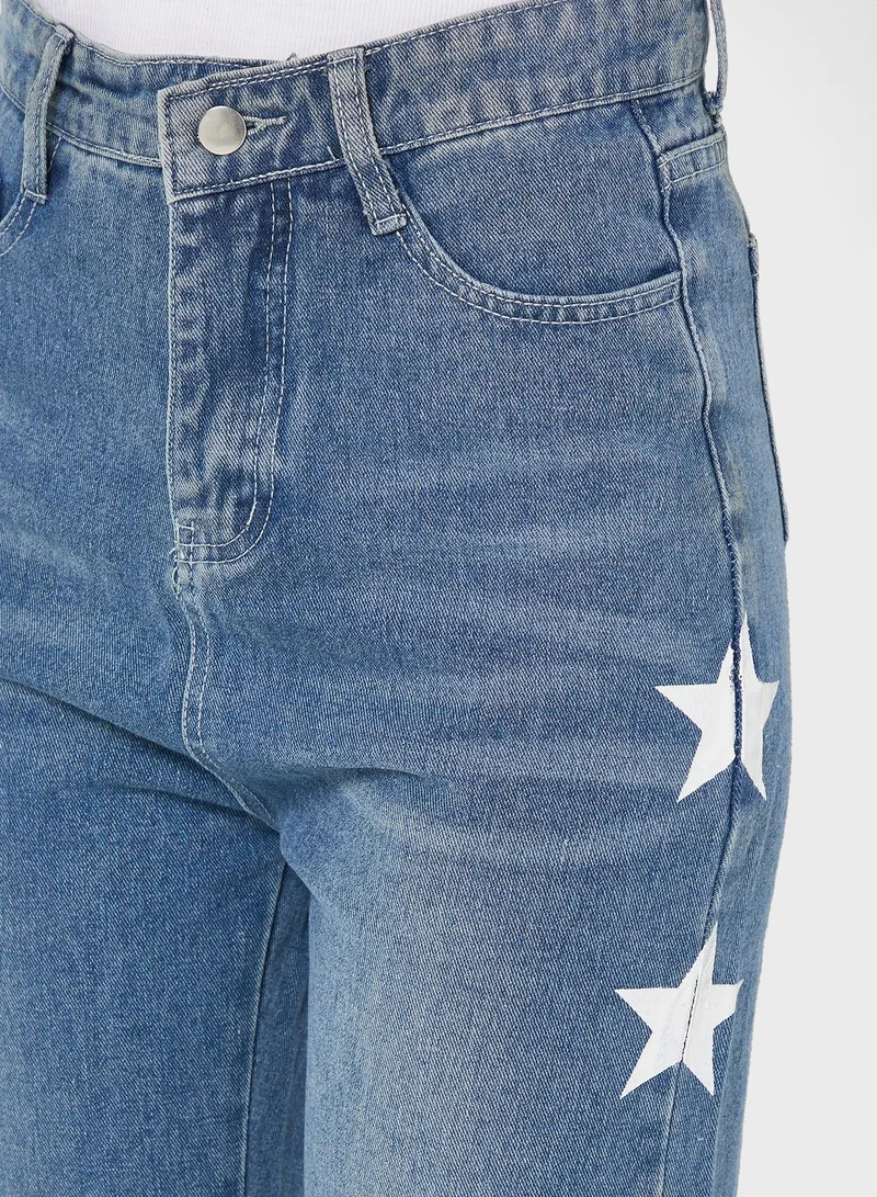 Ginger Star Panel Straight Fit Jeans