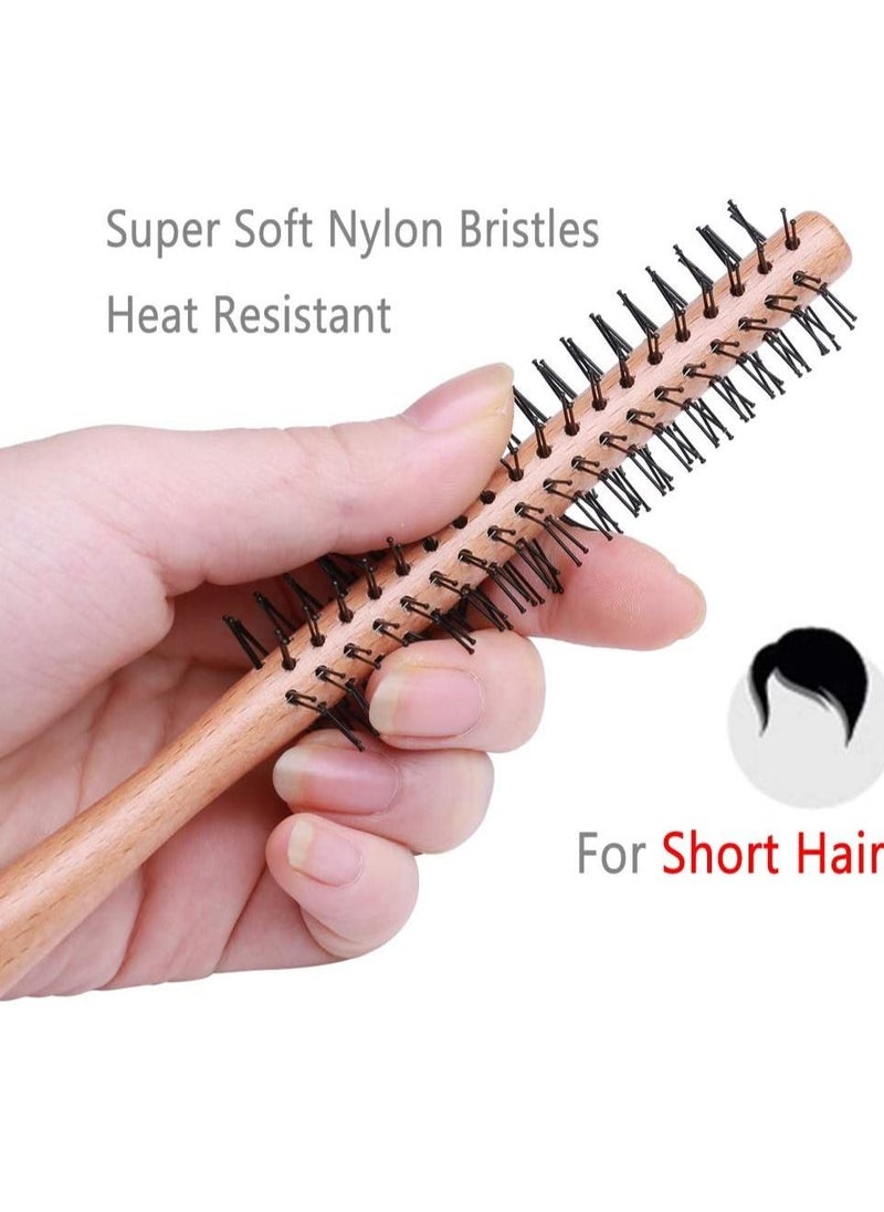 ORiTi 1 PCS Small Round Barrel Brush for Short Hair, 1 Inch Mini Quiff Roller Comb for Women and Men, Best for Styling Thin Hair, Bangs, Beard  - Image 2