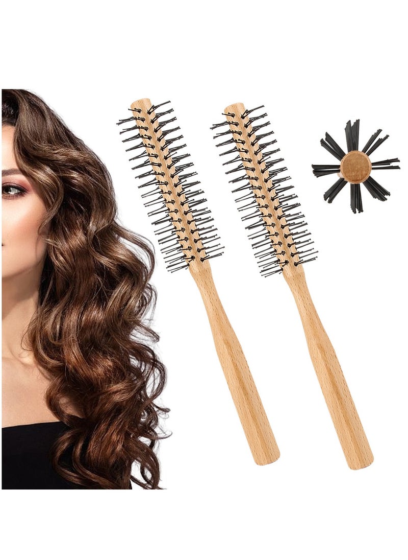 ORiTi 1 PCS Small Round Barrel Brush for Short Hair, 1 Inch Mini Quiff Roller Comb for Women and Men, Best for Styling Thin Hair, Bangs, Beard  - Image 1