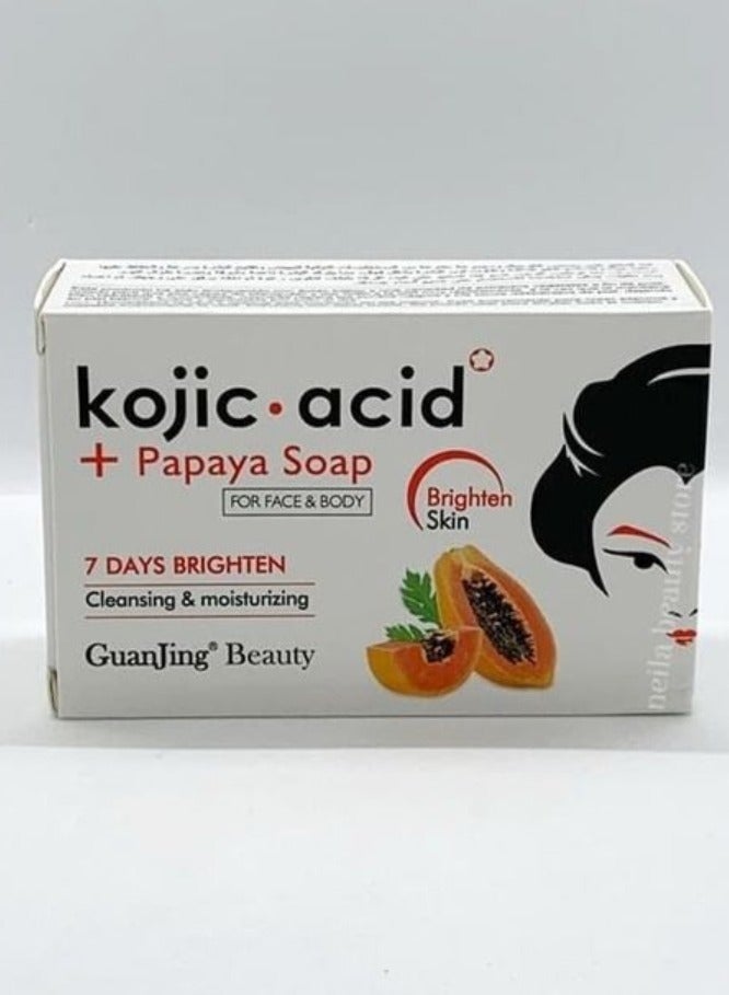 جوانجينج بيوتي قطعتين من صابون كوجيك البابايا للوجه والجسم 120x2 جرام  - Image 2