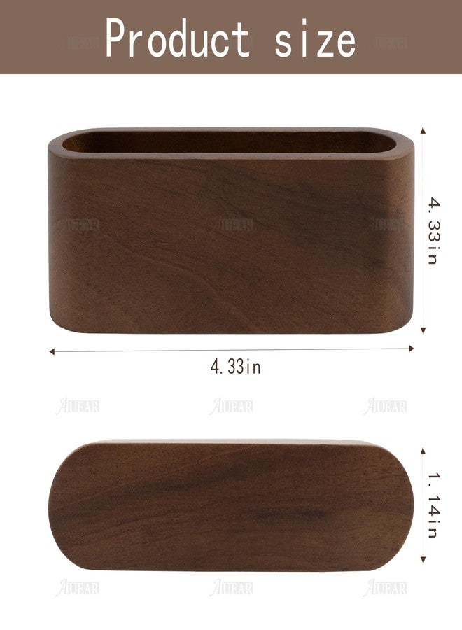AUEAR, 2 Pack Wooden Business Card Holder for Desk Wood Display Organizer Desktop Stand Office, Tabletop - Rectangle - Image 4