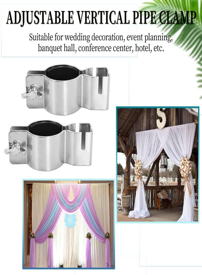 UOIENRT 2 Pack Pipe and Drape Clamps, 3 Way Extra Double Crossbar, Drape Support Clamp for Wedding Decoration, Party - Image 3