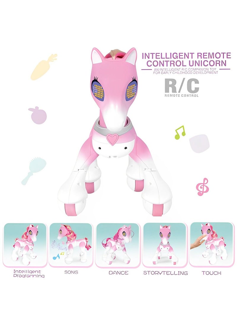 null - Electric Smart Unicorn Pony Toy with Remote Control, Touch Induction Dancing, Singing, Stories, Sleep Programming for Kids - Image 1