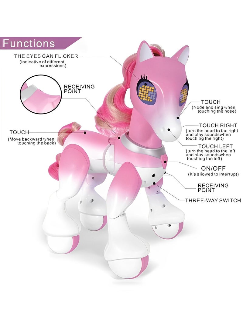 null - Electric Smart Unicorn Pony Toy with Remote Control, Touch Induction Dancing, Singing, Stories, Sleep Programming for Kids - Image 1
