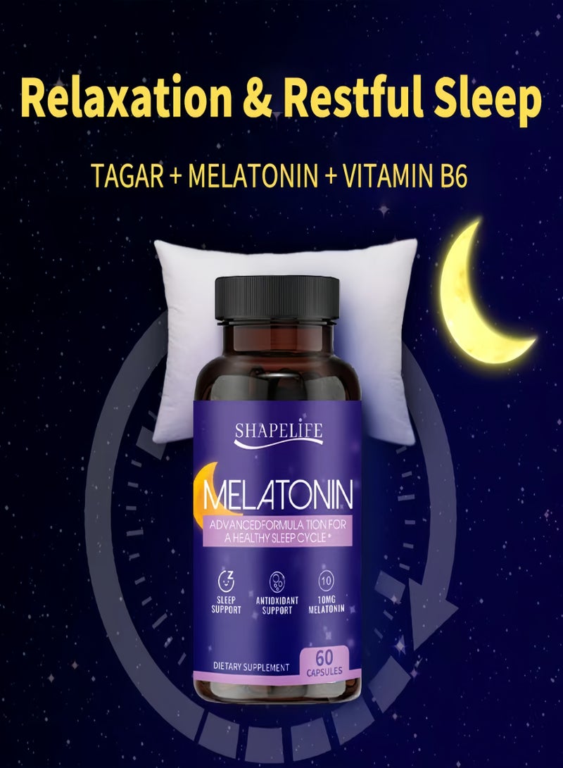 SHAPIEE Melatonin Fast Dissolve Nighttime Sleep Aid Natural Berry Flavor Vegetarian, Non-Gmo, Gluten Free，Tablets，Fast Sleep Aid， Sound Sleep Capsules 60 Tablets - Image 4
