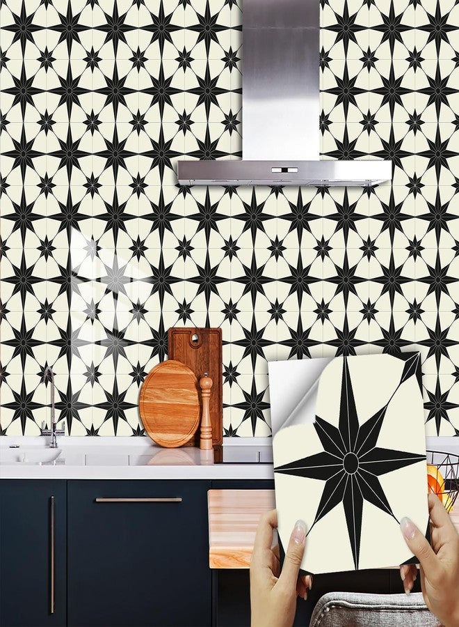 Jacklove 16 Pcs (8x8 in) Mandala Style Decorative Tile Stickers, Peel and Stick Self Adhesive Removable Tiles Backsplash Waterproof Kitchen Bathroom Furniture Staircase Home Decor Wall Sticker (DS-01-XL) - Image 5