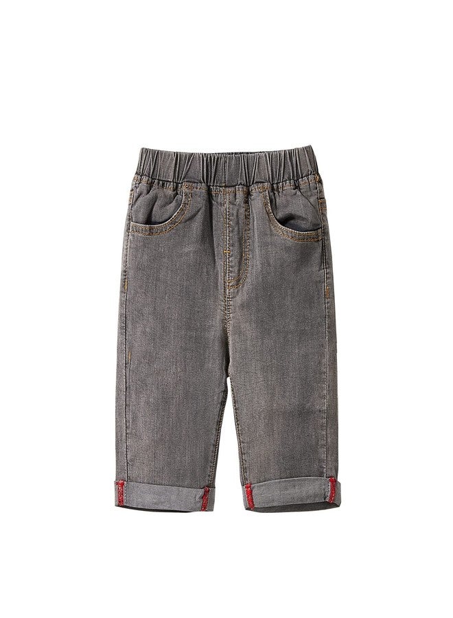 Mud Kingdom Baby Boys Jean Shorts Elasctic Waist Slim Fit Gray 18-24 Months Casual Summer - Image 1