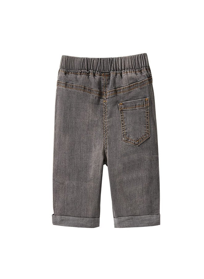 Mud Kingdom Baby Boys Jean Shorts Elasctic Waist Slim Fit Gray 18-24 Months Casual Summer - Image 2