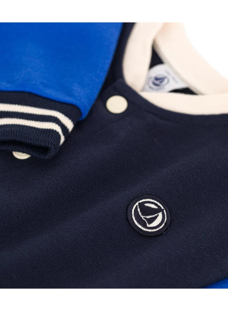 Petit Bateau Babies' fleece varsity-style jacket