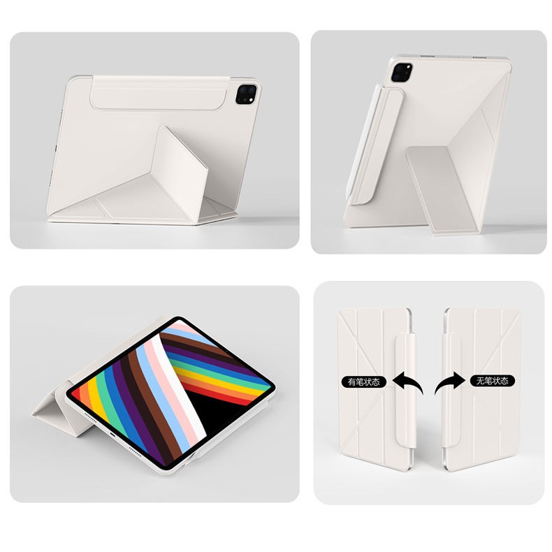 Y-Fold Applicable Ipad Pro 13Inch Tablet Protective Case Air6 Magnetic Case Mini67 Double-Sided Clip 11 Horizontal And Vertical - Image 4