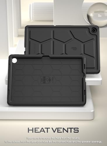 Poetic TurtleSkin Case Designed for Samsung Galaxy Tab A9 Plus + 11 Inch 2023, Heavy Duty Shockproof Rugged Kids Friendly Drop Protection Silicone Cover Case, Black - Image 3