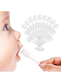 ONETO 30 Pcs Baby Tongue Cleaner Infant Tongue Cleaner Newborn Gauze Oral Cleanser Mouth Tongue Cleaner Infant Toothbrush Baby Toothbrush For Babies and Toddlers  - Image 1