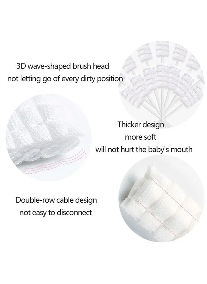 ONETO 30 Pcs Baby Tongue Cleaner Infant Tongue Cleaner Newborn Gauze Oral Cleanser Mouth Tongue Cleaner Infant Toothbrush Baby Toothbrush For Babies and Toddlers  - Image 5