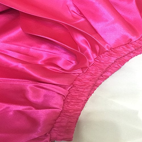Backgarden Ladies 20 Yard Elegant Satin Long Full Skirt for Ballroom Belly Dance Performance Costume Dress Rose Red - Image 2