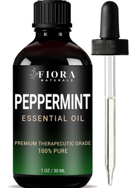 Fiora Naturals Peppermint Essential Oil by Fiora Naturals - 100% Pure Peppermint Oil for Hair Growth, Skin and Scalp Acne, Diffuser, DIY soap, and Candle Making. Pure Mentha Piperita Oil - 1 oz /30ml 