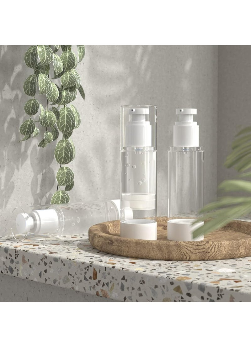 Oasisgalore 6-Pack 2.7 Oz (80ml) Clear Airless Pump Bottles, Travel Size Refillable Containers for Shampoo.  - Image 3