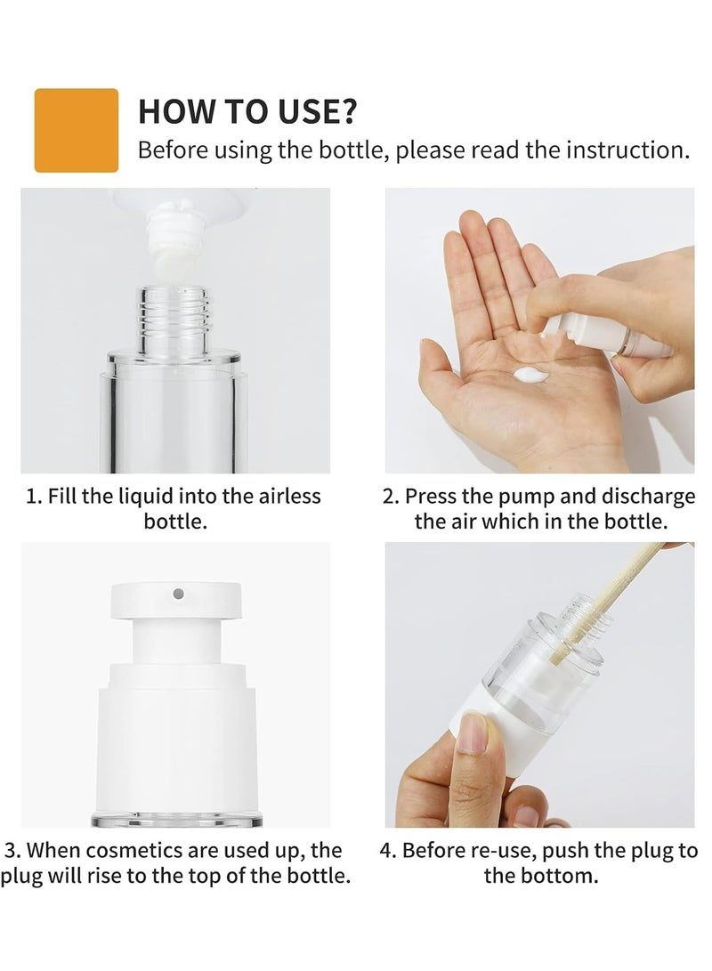 Oasisgalore 6-Pack 2.7 Oz (80ml) Clear Airless Pump Bottles, Travel Size Refillable Containers for Shampoo.  - Image 5