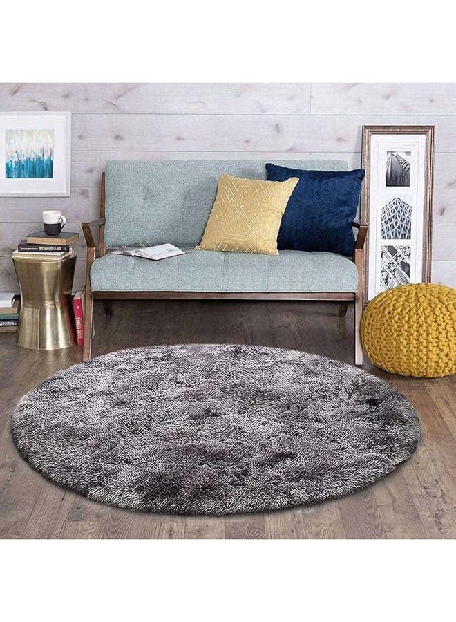 HQ-GAMING Area Rug Fluffy Bedroom Carpet Dark grey Diameter 160cm - Image 5