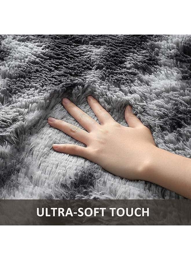 HQ-GAMING Area Rug Fluffy Bedroom Carpet Dark grey Diameter 160cm - Image 4