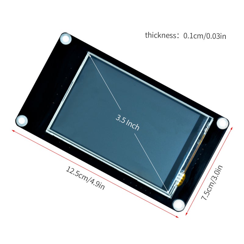 Tronxy LCD Touchscreen: 3.5 Inch Black High Sensitivity Touch Display - Simple Operating Interface Multilingual Support for TRONXY 3D Printer Accessories - Image 3