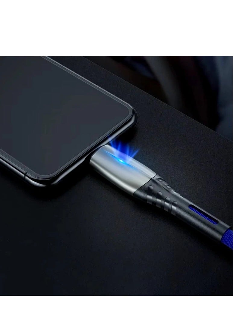 جو-ديز كيبل GO DES شحن سريع قماش للايفون USB بطول 1 متر - Image 3