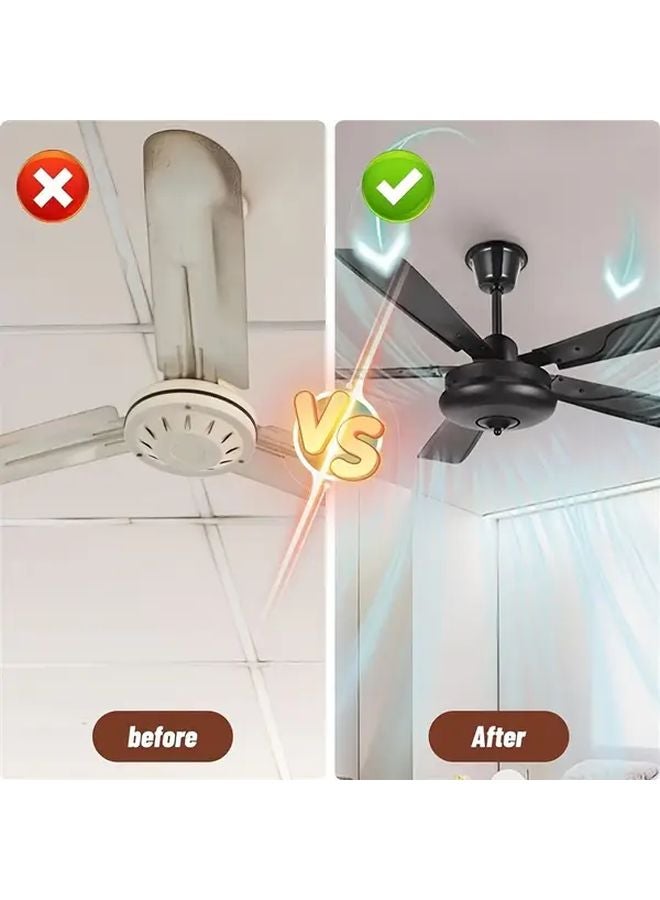 5 عبوات من فلاتر هواء مراوح السقف بفحم جوز الهند النشط تزيل الروائح والغبار - Image 5