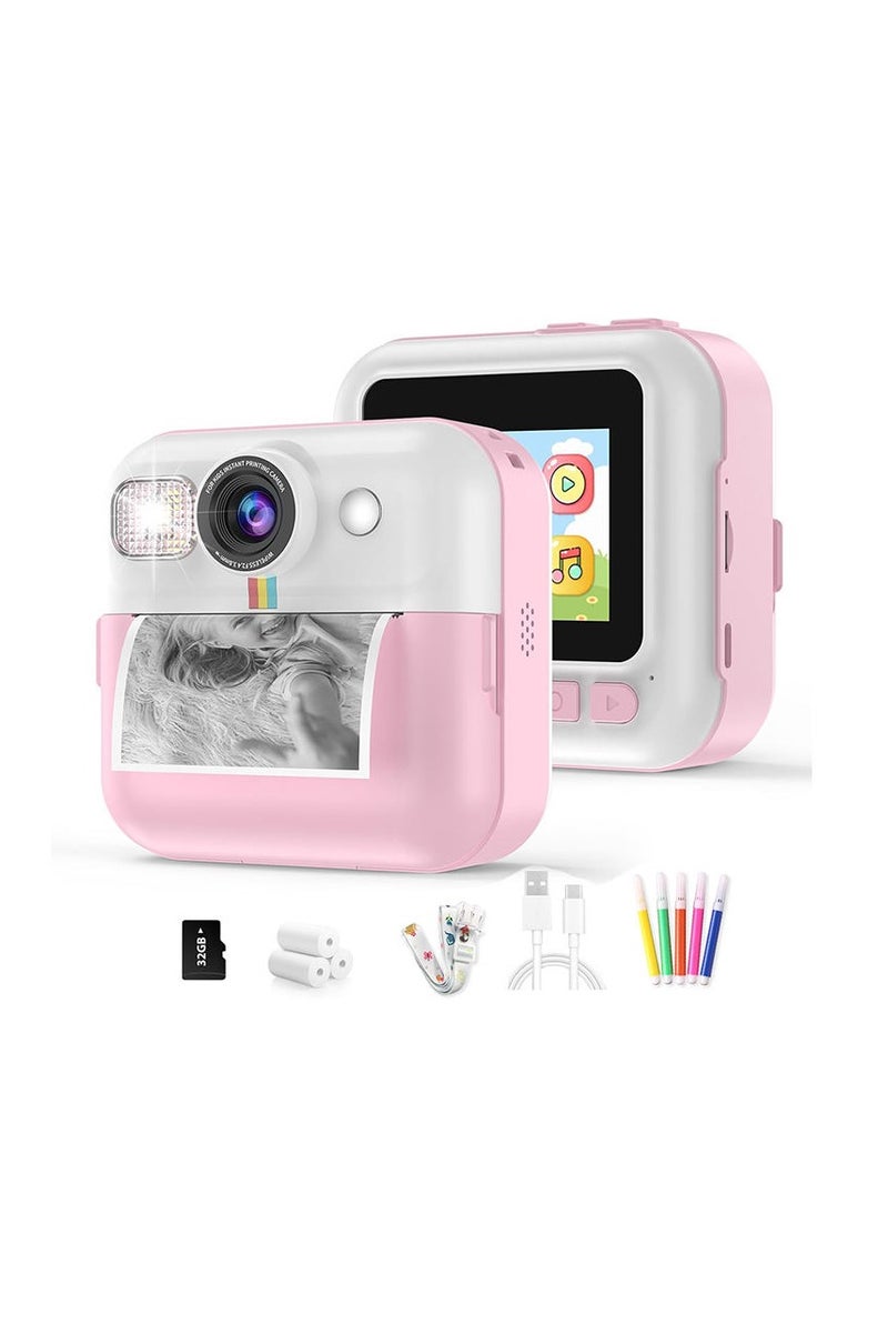 BlueFire Kids Instant Print Camera 1080p HD – Mini Selfie Camera with 2.4" Touch Screen, Thermal Instant Print, Full HD Video, LED Flash, Waterproof & Shockproof – Fun Toy Camera with 32GB SD Card - Image 2