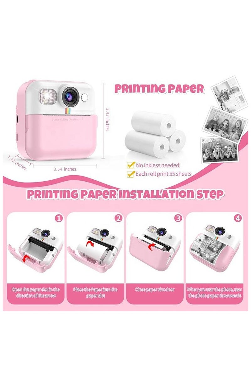 BlueFire Kids Instant Print Camera 1080p HD – Mini Selfie Camera with 2.4" Touch Screen, Thermal Instant Print, Full HD Video, LED Flash, Waterproof & Shockproof – Fun Toy Camera with 32GB SD Card - Image 4