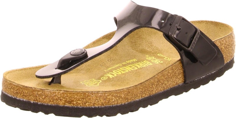 Birkenstock Gizeh Women's Fashion Sandals in Patent Black, Size 41 EU - Image 1