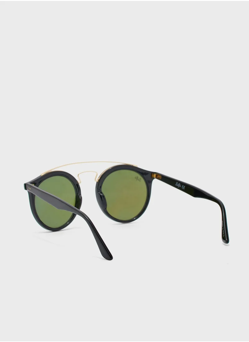 selfie Acetate Matt Round Sunglasses