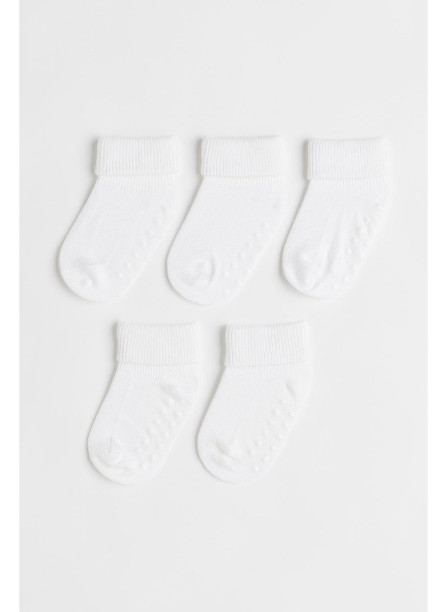 Mem Socks - 5-Piece Organic Cotton Non-Slip Kids/Baby Socks Special Boxed - Image 1