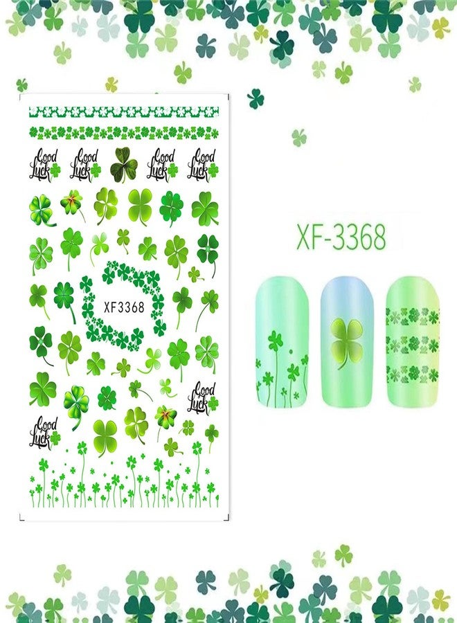 ZEYER St. Patrick's Day Nail Art Stickers Decals Green Lucky Clover 3D Self-Adhesive Exquisite St. Patrick's Day Nail Decals Nail Art Supplies Women Nail Decorations 6 Sheets - Image 3
