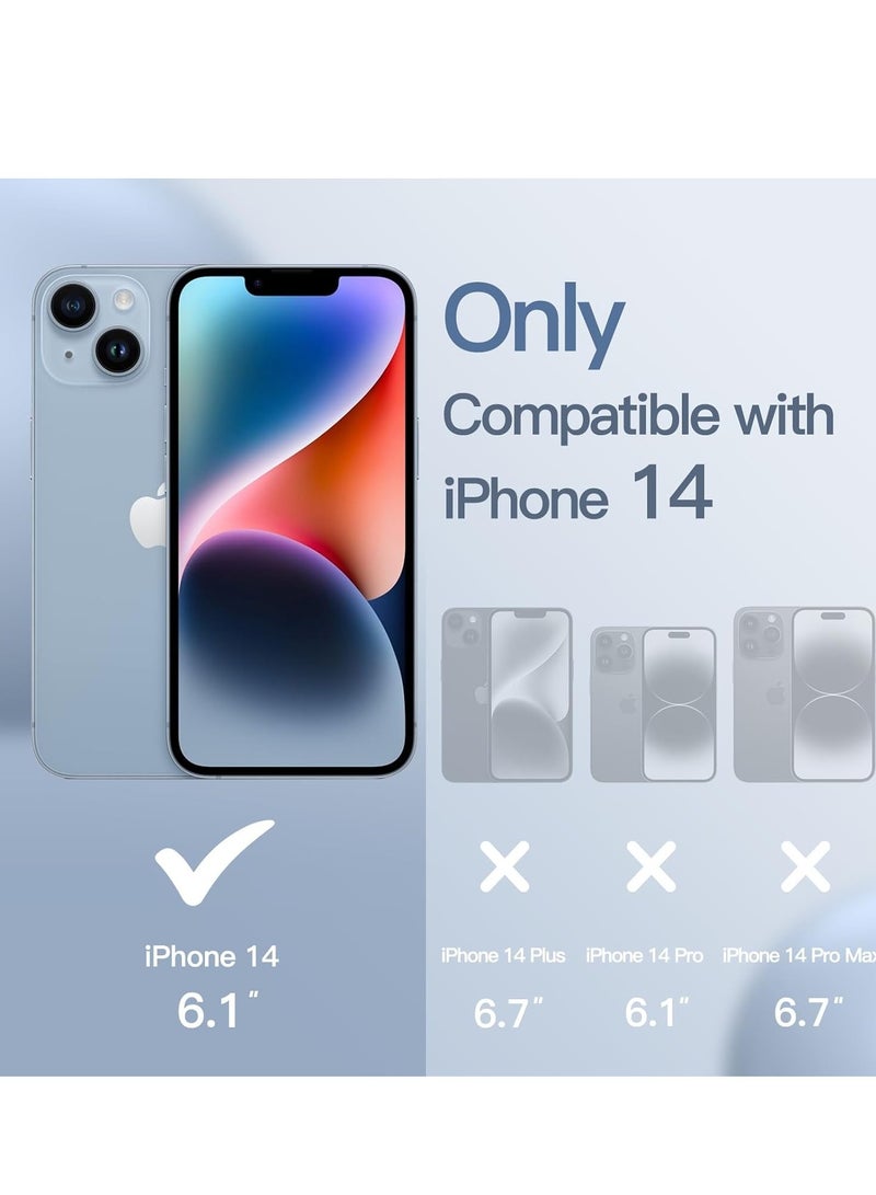 "5-in-1 Sierra Blue Silicone Case for iPhone 14 (6.1-Inch) – Includes 2 Screen Protectors & 2 Camera Lens Protectors" - Image 2