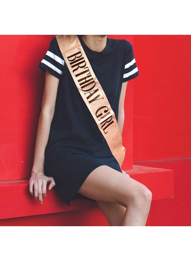 BLUPLE Birthday Girl Sash Rose Gold Birthday Sash For Women Girls Gift, Birthday Decorations Party Favors - Image 5