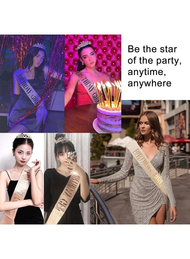 BLUPLE Birthday Girl Sash Rose Gold Birthday Sash For Women Girls Gift, Birthday Decorations Party Favors - Image 4