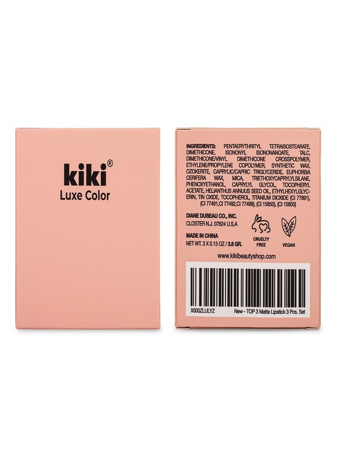 KIKI أفضل 3 أحمر شفاه غير لامع مجموعة 3 قطع - Image 2