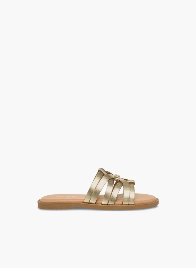 Girls Strappy Slip-On Sandals