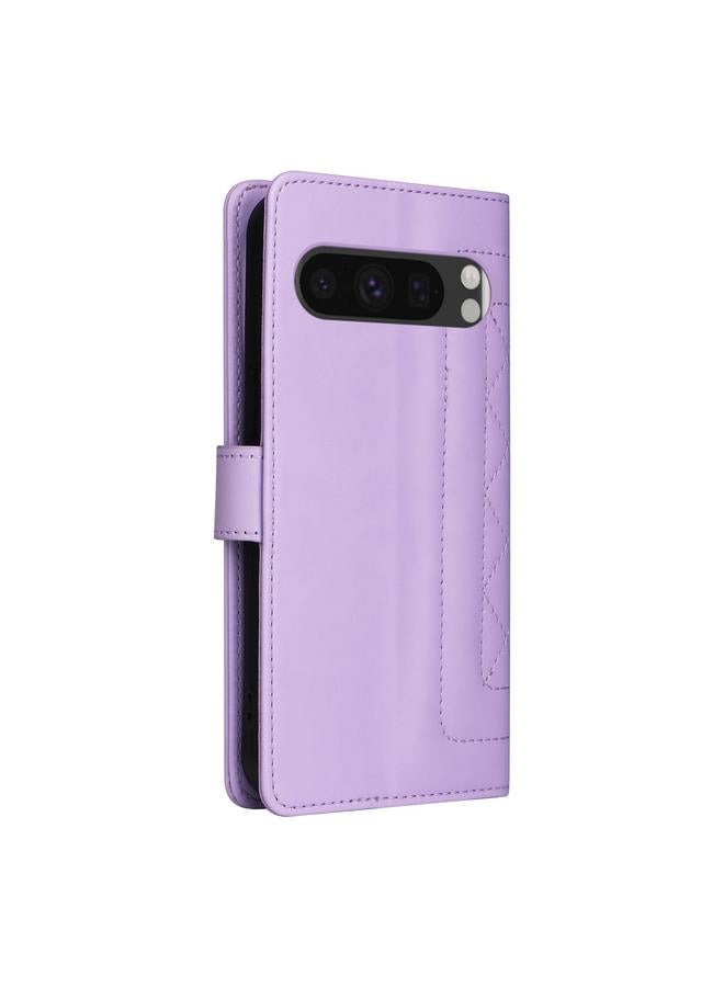 S-TOP Case For Google Pixel 9 Diamond Lattice Leather Flip Phone Case - Image 3