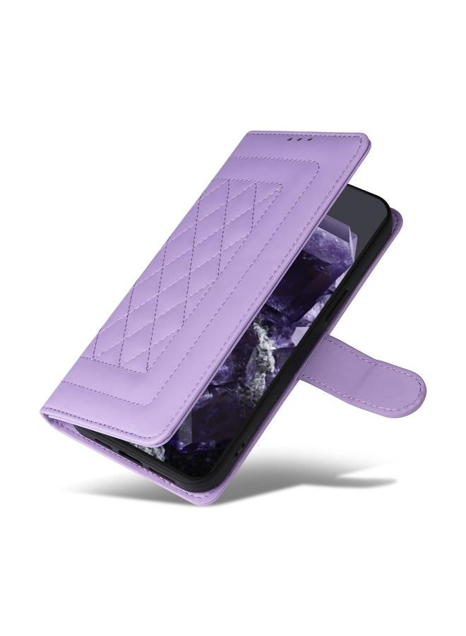S-TOP Case For Google Pixel 9 Diamond Lattice Leather Flip Phone Case - Image 5