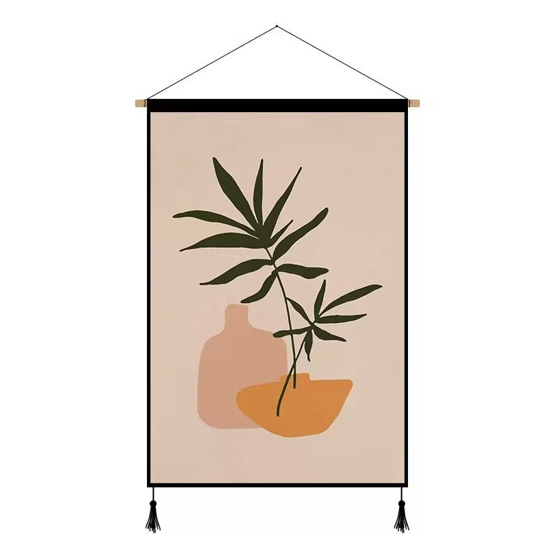 Morandi Simple Fabric Hanging Painting Rental Room Wall Cloth Dormitory Bed Hanging Cloth Room Decorative Cloth Background Cloth Ins Style - Image 5