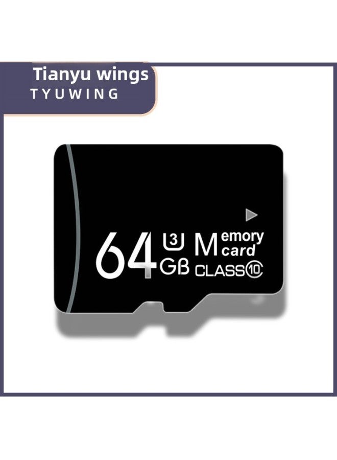 Tianyu Yi 64G Memory Card 64GB Mobile Phone Memory Card Camera TF Card Driving Recorder High Speed-Capacity:64GB-High Speed C10-U3 Extreme Edition