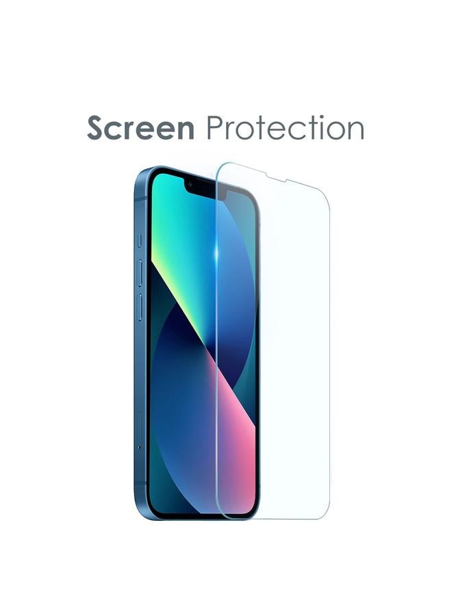 إيروريكس جراب هاتف Tpu 3 في 1 لهاتف Iphone 13 مع فيلم شاشة وغشاء عدسة (شفاف) - Image 3