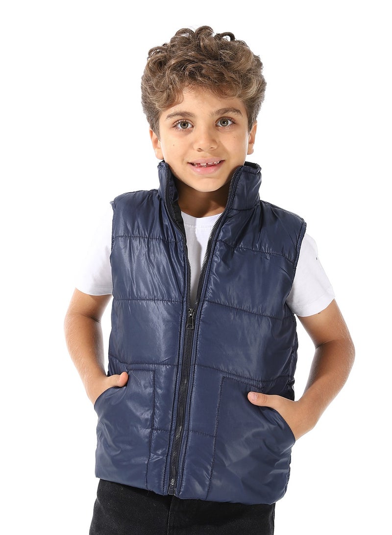 Andora Turtle Neck Bomber Vest For Boys  - Image 1