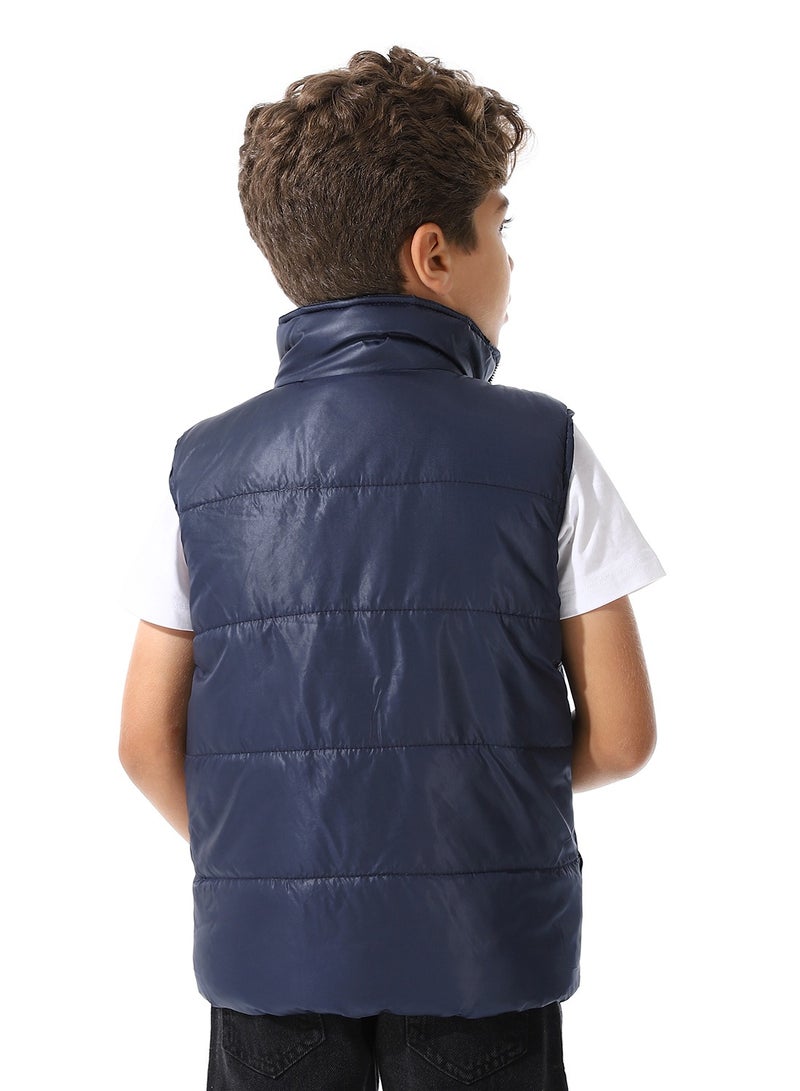 Andora Turtle Neck Bomber Vest For Boys  - Image 4