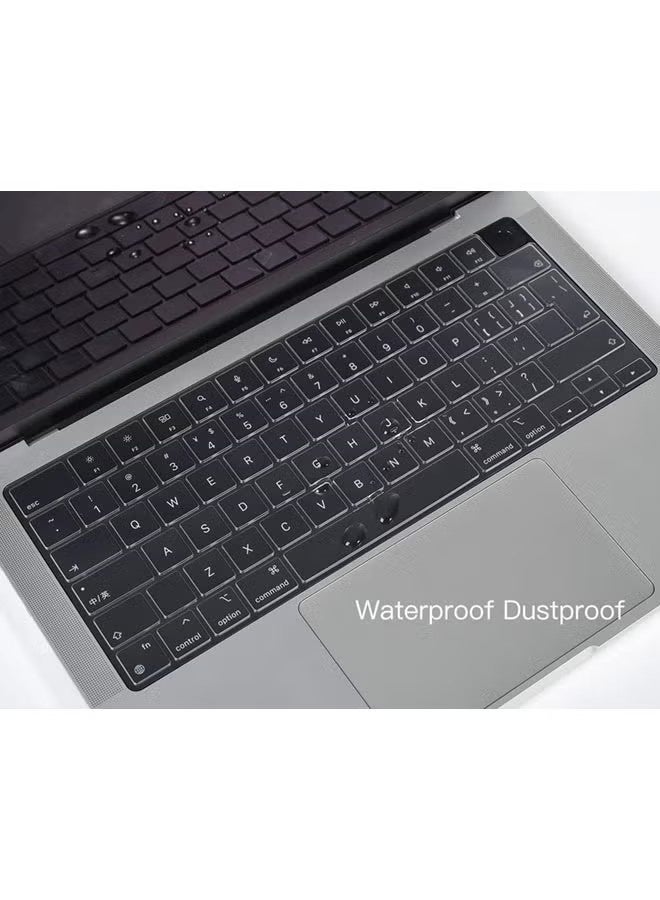 Premium Keyboard Cover Ultra Thin Protector Skin for 2026-2021 MacBook Pro 14 16 inch M5 M4 M3 M2 M1 Pro/Max, MacBook Air 15" 13.6" M5 M4 M3 M2 Chip, EU&AR Layout - Image 5