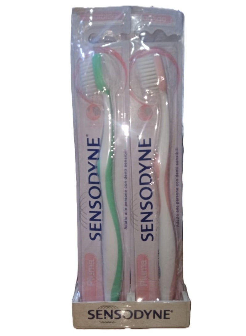 Sensodyne Set of 12 Sensodyne toothbrushes with distinctive bristles for teeth and gums, multi-colour - Image 1