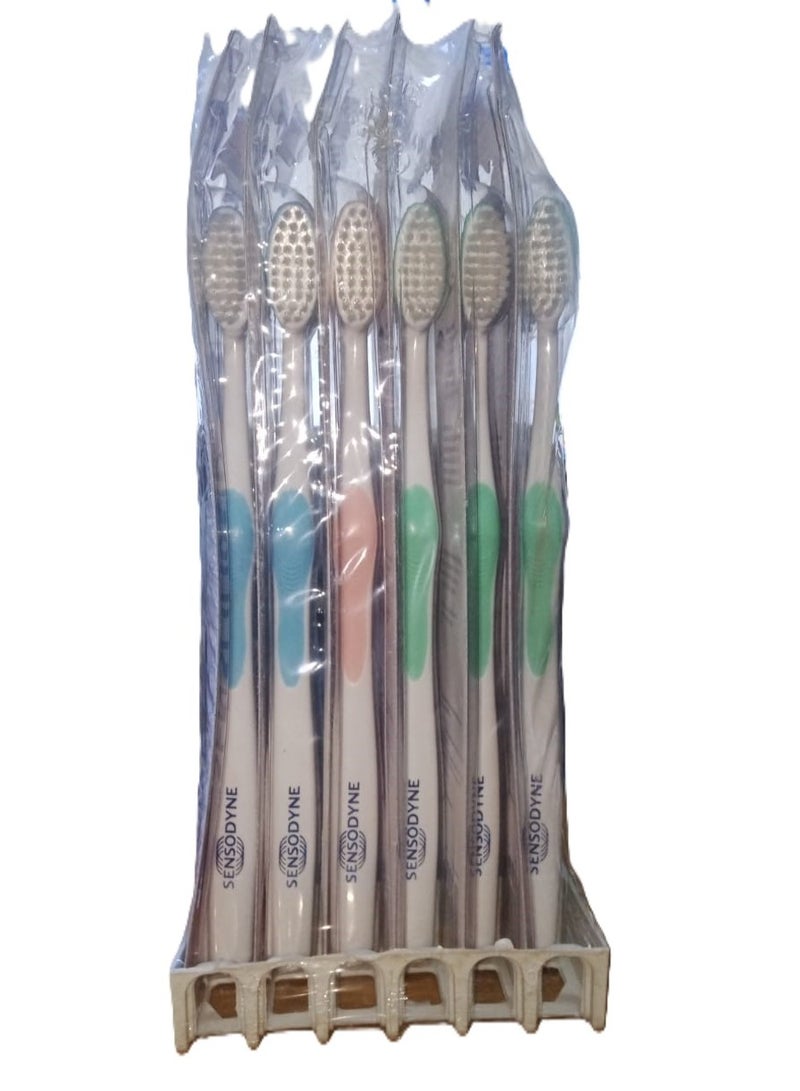 Sensodyne Set of 12 Sensodyne toothbrushes with distinctive bristles for teeth and gums, multi-colour - Image 2