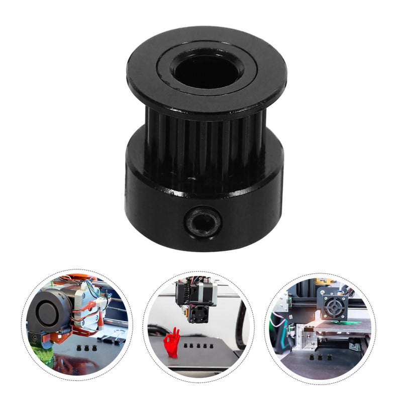 Black 5PCS Timing Belt Pulley Kit With Bearing For Printers And Stable Transmission Projects - Image 3